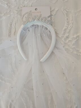Bridal 'Bride' Headband with White Veil